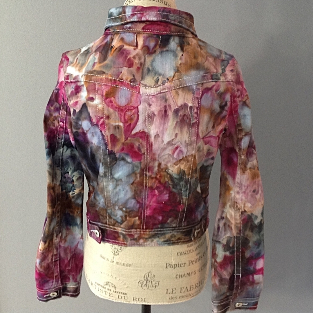 Hand Dyed Jean Jacket - Picture 4 of 5